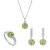 Orphelia ‘Bristol’ Dames 925 Sterling Zilver Set: Ketting + Oorbellen + Ring – Zilver SET-7579/G