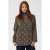 Saint Tropez double breasted blazer met pailletten, print en wol – camel/zwart