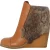 See by Chloé Wedge Enkelboots met Bontafwerking in Bruin Leer