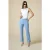 Oltre Milano-stitch Flared Trousers Blue
