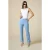 Oltre Milano-stitch Flared Trousers Blue