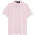 Roze polo met korte mouwen en geborduurd Rigby Go-logo