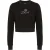 Diesel Dames Geborduurd Logo Slim Crop Sweatshirt (Zwart)