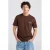 America Today regular T-shirt met backprint bruin