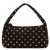 Mango suede schoudertas met studs donkerbruin