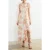 French Connection Elko Jaquard Flutted Midi Dress Ballet Pink Multi
