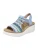 Rieker Sandaal  kobaltblauw / duifblauw / lavendel / wit