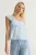 TRENDYOLMİLLA Dames Blauw Effen Mouwloos Peplum Blouses