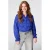 MS Mode jacquard blouse Plus Size – blauw