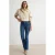 TRENDYOLMİLLA Dames Donkerblauw Effen Flared Lage taille Jeans