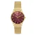 Parte di Me Analoog horloge  goud / wijnrood