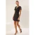 TRENDYOLMİLLA Dames Zwart Stippen Kort / Mini Kort Casual Bodycon Jurken