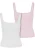 Urban Classics Top  lichtroze / wit