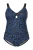 Ulla Popken Badpak  blauw / zwart