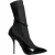 Dolce & Gabbana Zwarte Leren Stiletto Botjes Sokken Schoenen
