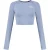 Malelions Women Sport Seamless Crop Top | Blue