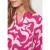 Street One Dames Blouse met gespleten hals van linnenmix in Pink