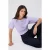 TRENDYOLMİLLA Dames Paars Effen Driekwart mouw Getailleerd Blouses
