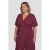 GREAT LOOKS wikkeljurk met ruches bordeaux