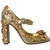 Gouden Mary Jane Pumps Hoge Hakkenstijl