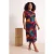Trendyol Curve Dames Meerkleurig Bloemen Midi Mouwloos Casual A-lijn Grote maten Jurk