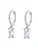 Hey Happiness Oorbellen ‘Baguette’  zilver