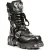 New Rock Flame geaccentueerde zwart/zilver lederen bikerlaarzen – 107-S2