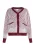 usha Vest Dames Donker kersenrood wit