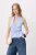 TRENDYOLMİLLA Dames Blauw Gestreept Mouwloos Regular fit Blouses