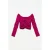 Dames Geribbelde Off-shoulder Crop Sweater