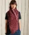Tweed Colsjaal met Kabelpatroon Rood
