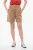 Linnenmix shorts met elastische tailleband in beige
