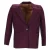 Acne Studios Eenknoop Blazer met Zakken in Bourgondisch Wol