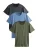 Next Functioneel shirt  blauw / olijfgroen / zwart gemêleerd