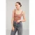 Geribde cami-tanktop met U-hals