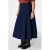 MS Mode denim A-lijn midi rok Plus Size – donkerblauw