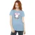 Disney Dames/Dames Minnie Mouse Bloemen Katoenen Strik Boyfriend T-shirt (Babyblauw)