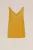 WE Fashion – Dames singlet met V-hals – Regular fit – Mosterdgeel – Viscose –