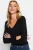 TRENDYOLMİLLA Dames Zwart Effen Lang Getailleerd Blouses