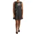 Dolce & Gabbana Vrouwen Grijs Houndstooth Bloemen Appliqué Shift Mini Jurk