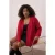 Trendyol Curve Dames Rood Effen Lang Regular fit Grote maten Vesten