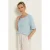 CLAUDIA BY CLAUDIA STRÄTER top met krijtstreep – lichtblauw