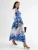 MSN Collection Jurk  royal blue/koningsblauw / lichtblauw / groen / wit