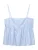 Pull&Bear Top ‘PACIFIC’  lichtblauw / wit