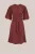 WE Fashion – Dames jersey jurk met ballonmouwen – Regular fit – Donkerrood – Viscose –
