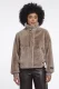 Rino & Pelle Ambra.7002611 Short Faux Fur Jacket Jackets 11100 Mocha Latte
