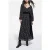 The Kooples Robe Longue Plissee Polka Dots Black Velvet Ceinture Black-e