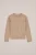 WE Fashion – Meisjes gebreide vest – Regular fit – Lichtbruin – Katoen –