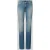 Marc Cain High waist slim fit jeans met labelpatch