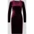Christian Berg Woman Selection Knie-lange jurk van fluweel met knoopdetail